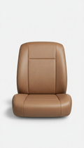 Taupe Leather Seat Cover with Contoured Fit