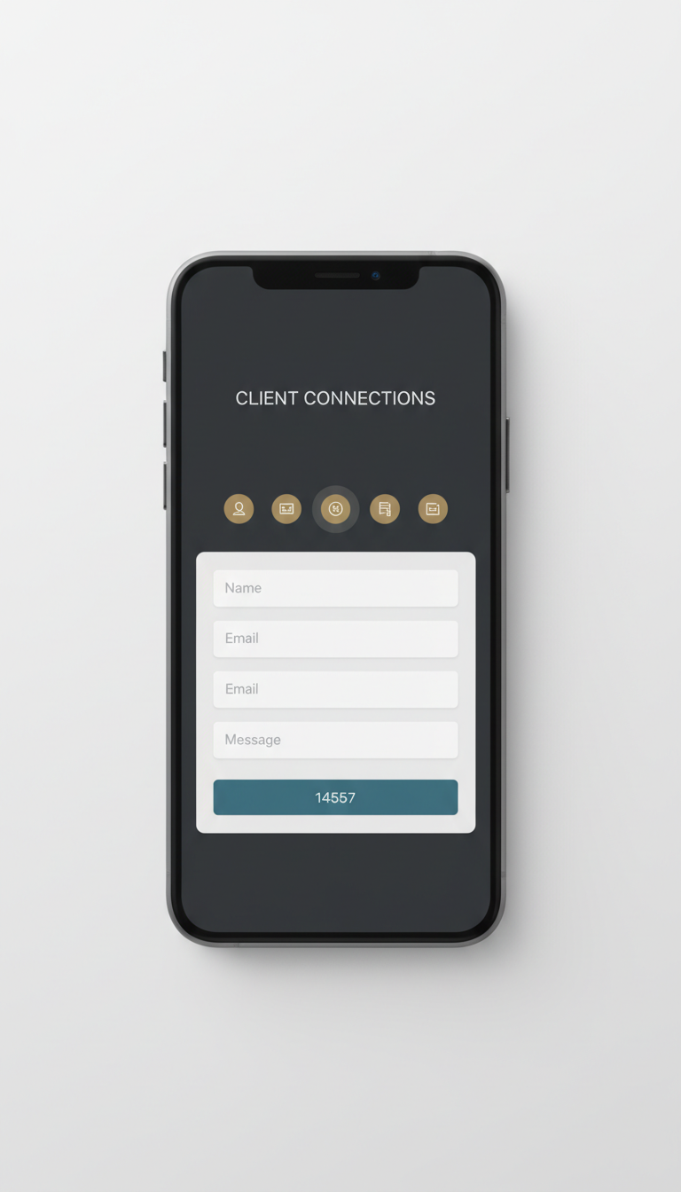 Client Connections Portal on High-End Smartphone