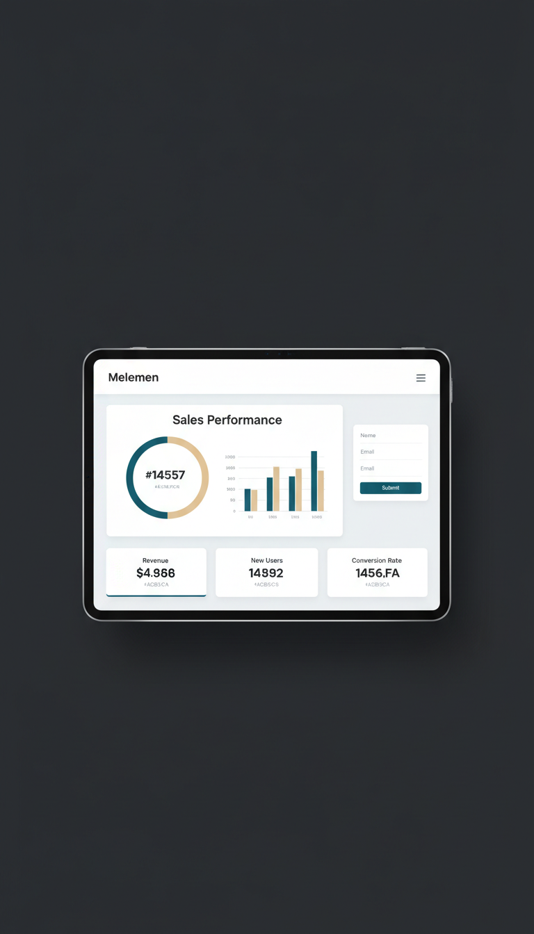 Dashboard Experience on Business Tablet